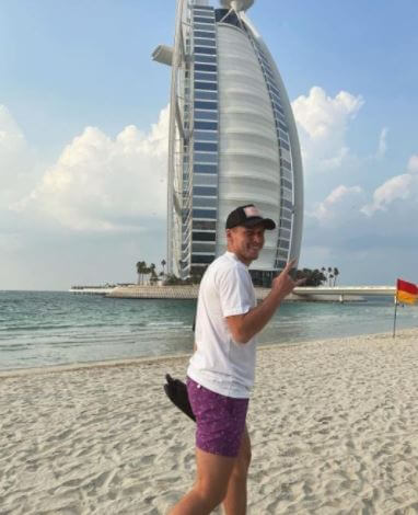 Rifat Zhemaletdinov enjoying a holiday in Dubai.